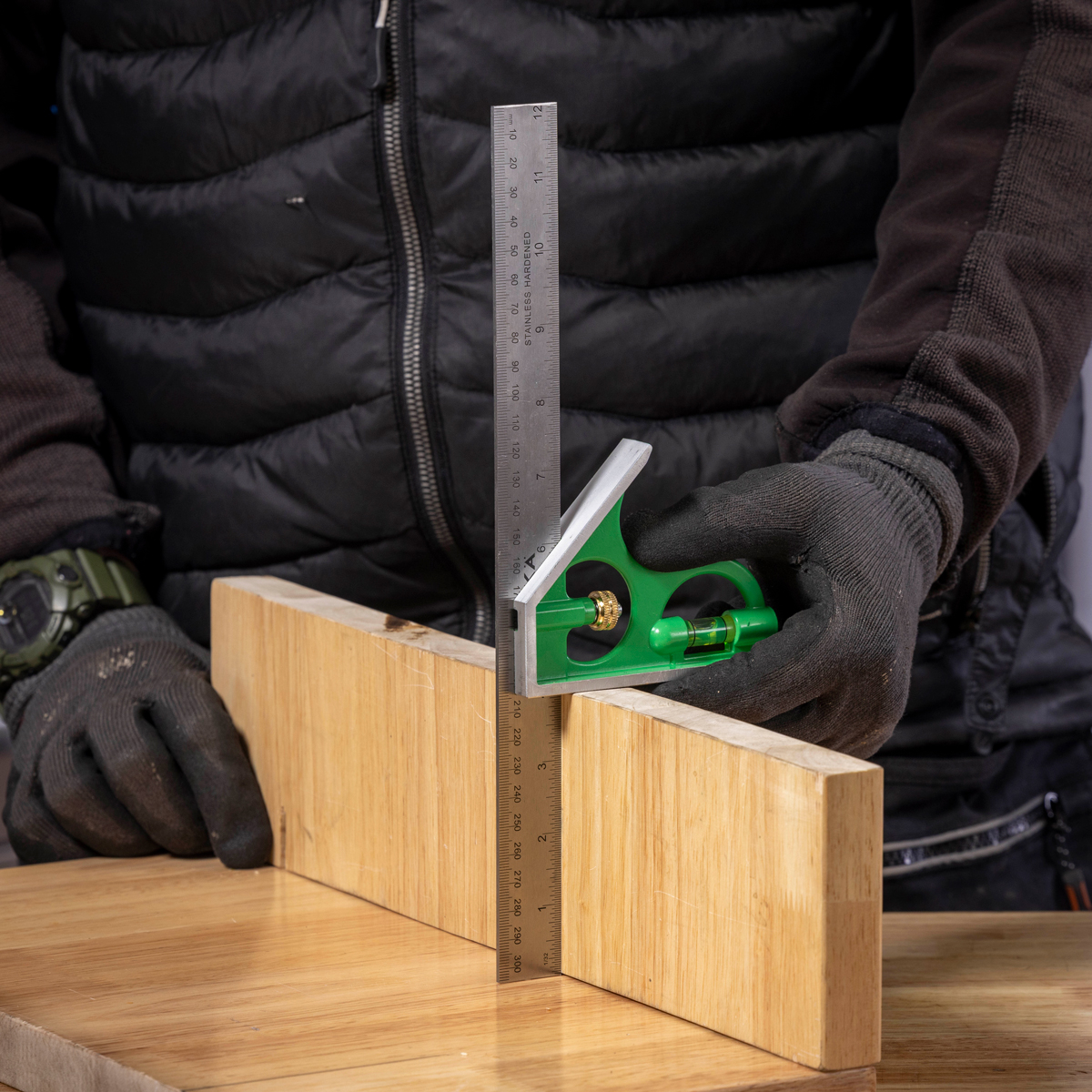 Rikä 12in Professional Combination Square | Stainless Steel Ruler
